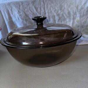Vintage Pyrex Amber Casserole Dish #326 with Lid
